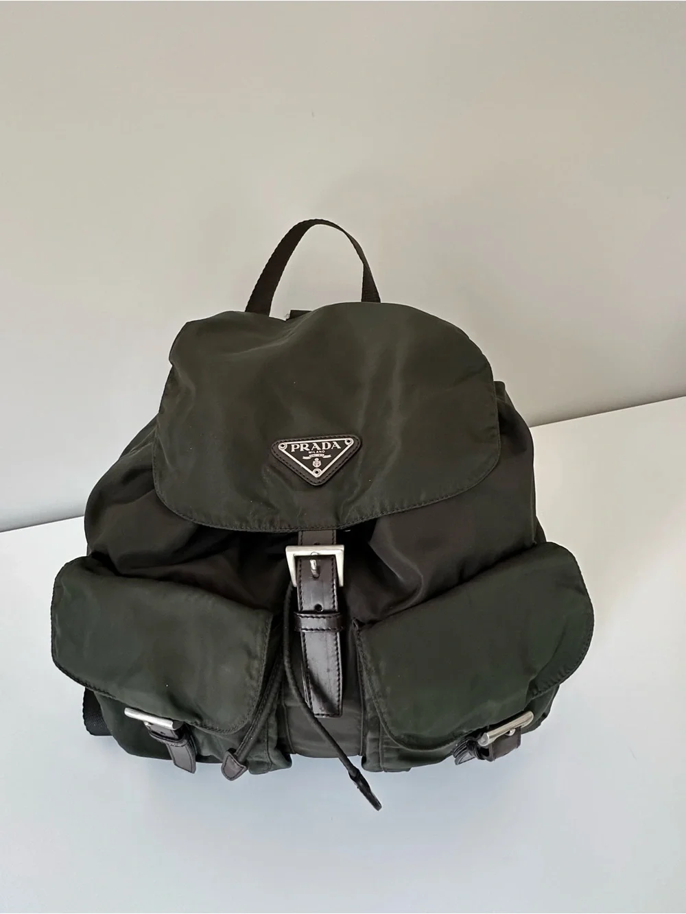 Prada Dark Green Nylon Backpack - Picture 6 of 9